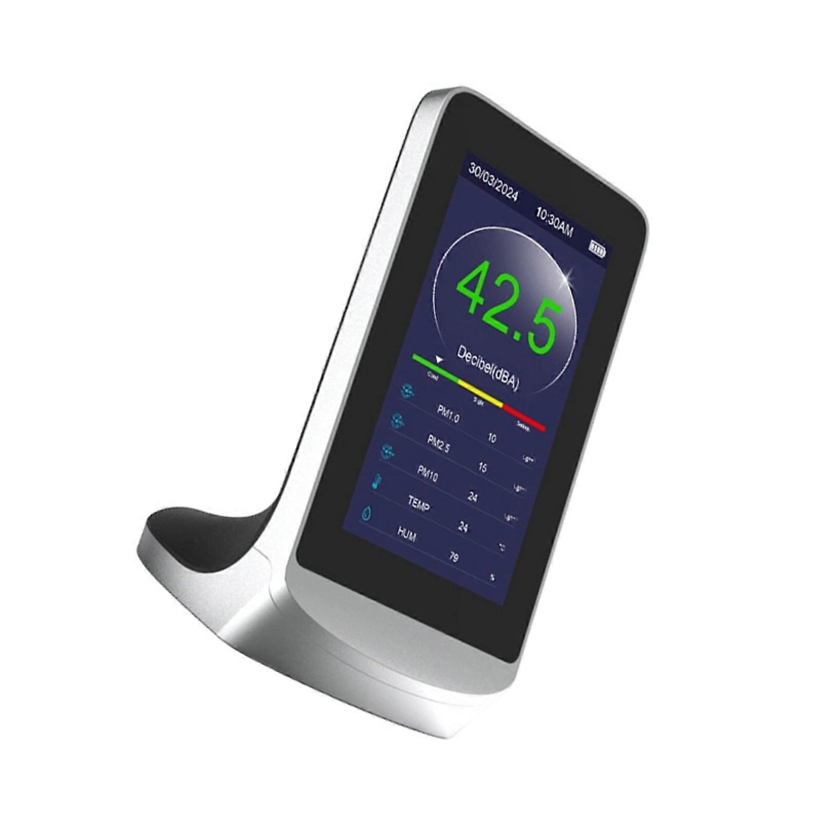 Decibel Meter, 6 in 1 Multifunctional Digital Decibel Meter with LCD Display, 30-130dBA Sound Level Reader Multicolor