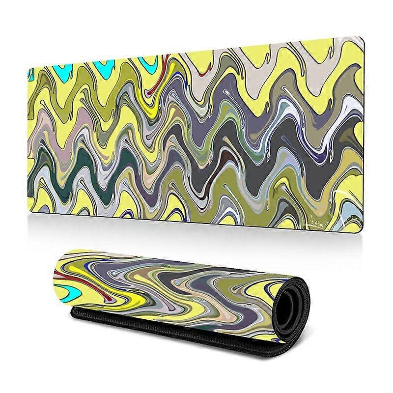 400*900*2mm Abstract Fluid Pattern Large Mouse Pad Rubber Computer Desktop Mat