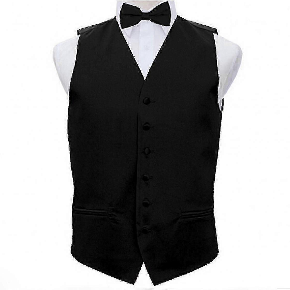 Adjustable waistcoat vest for men, classic solid suit vest for formal occasions