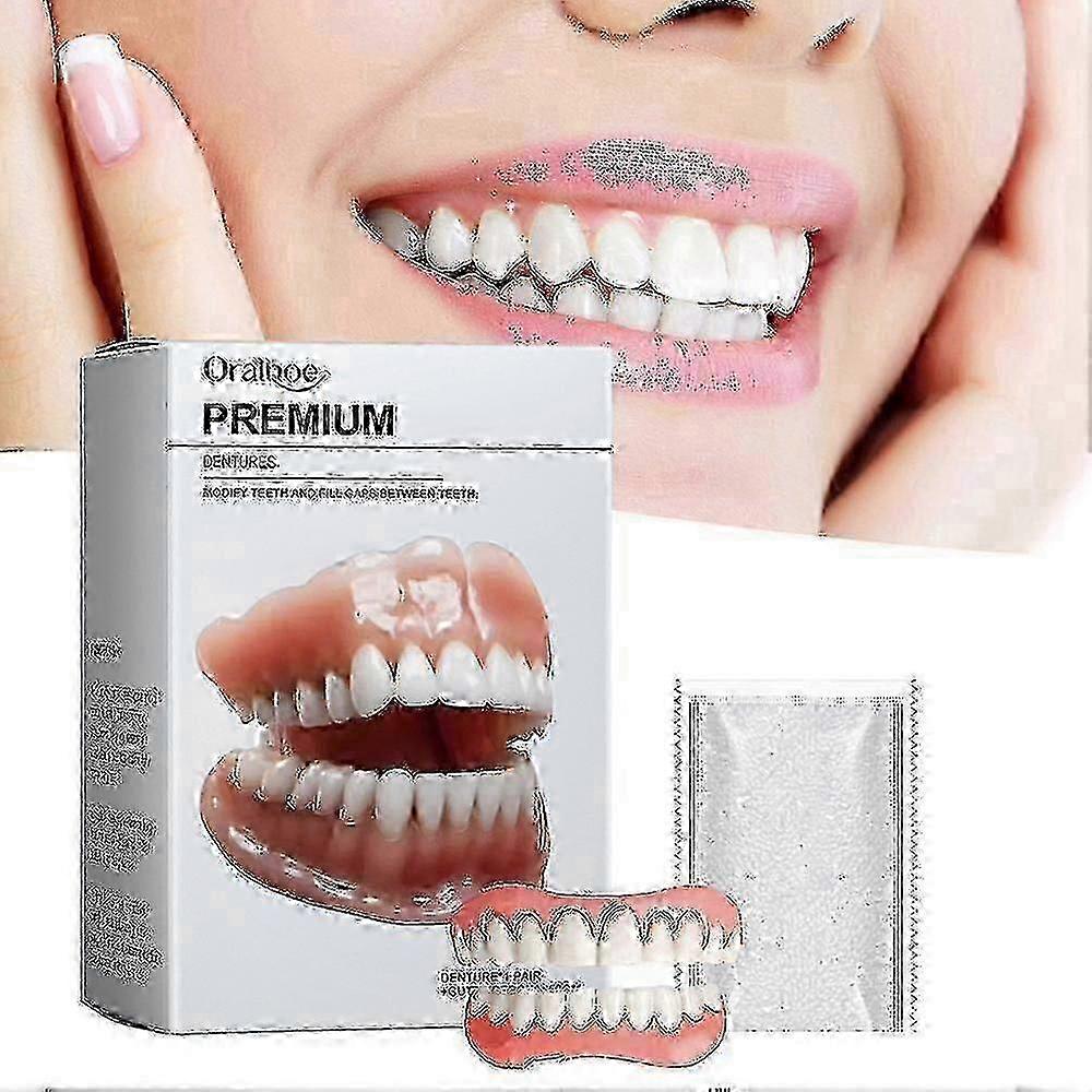 Premium Custom Dentures,Smileasego Dentures False Teeth Set