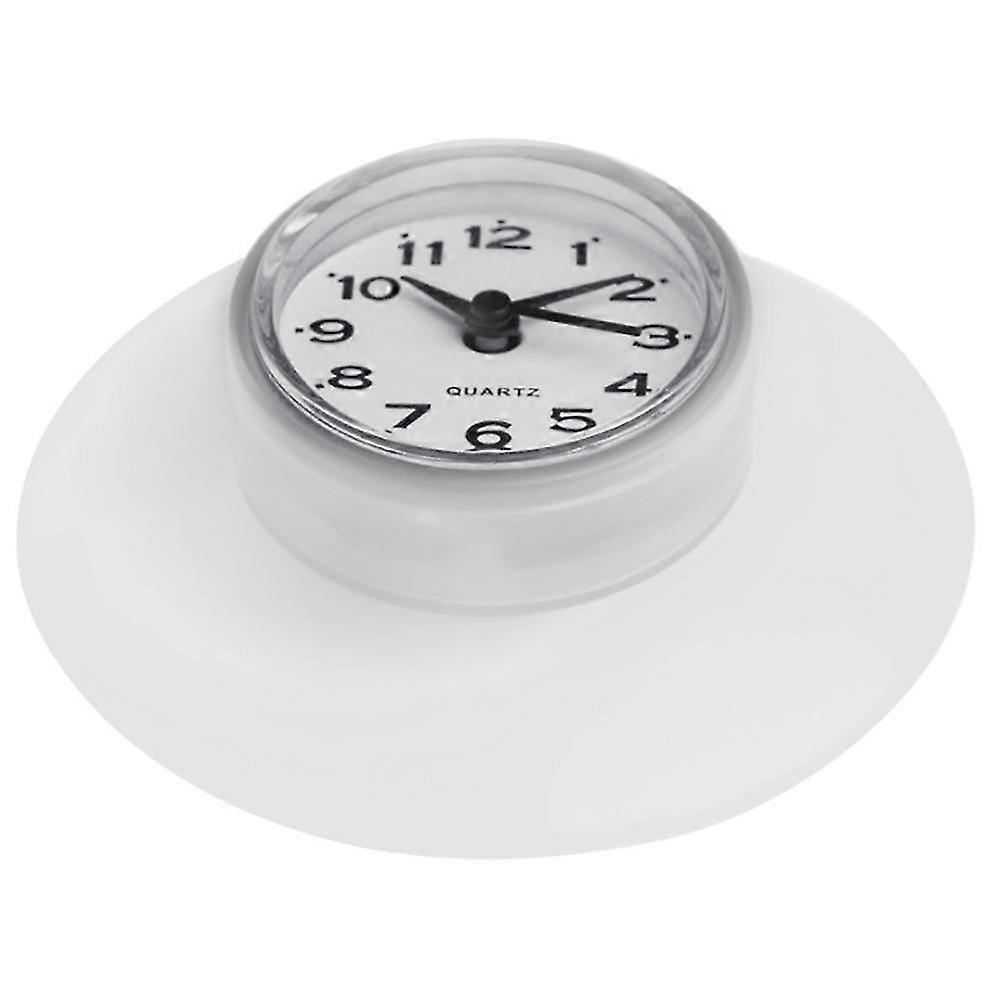 Waterproof Bathroom Kitchen Round Suction Cup Refrigerator Wall Clock Decoration