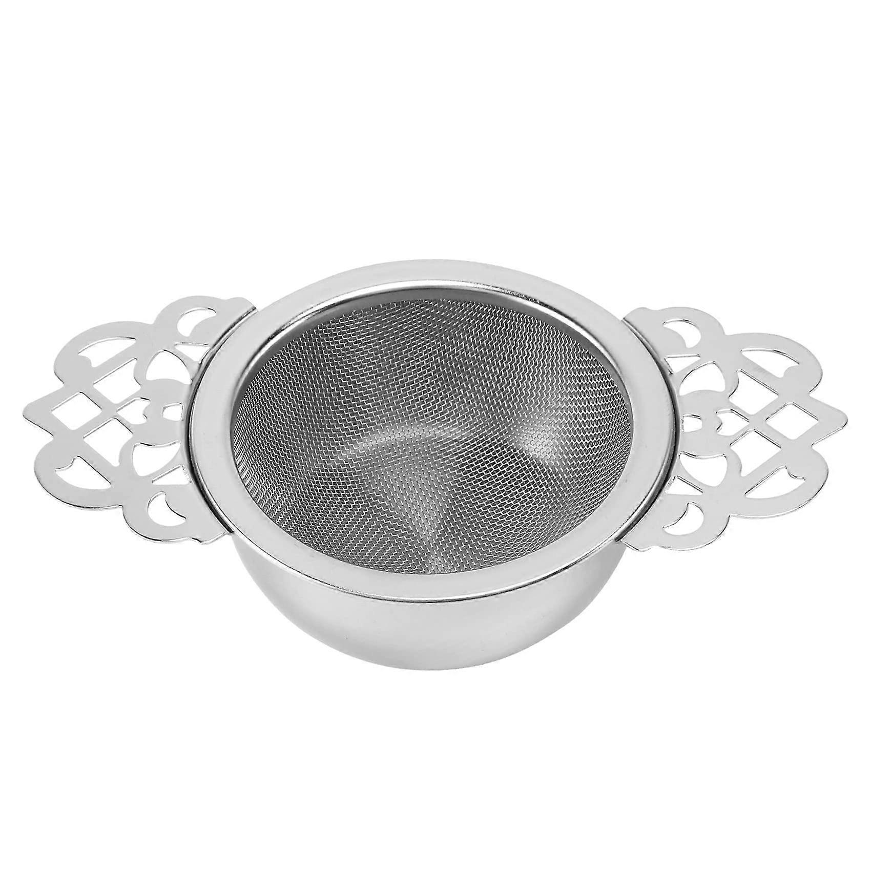 Stainless Steel Tea Strainer 2Pack with Drip Bowl, Fine Mesh Loose Leaf Tea Infuser Set