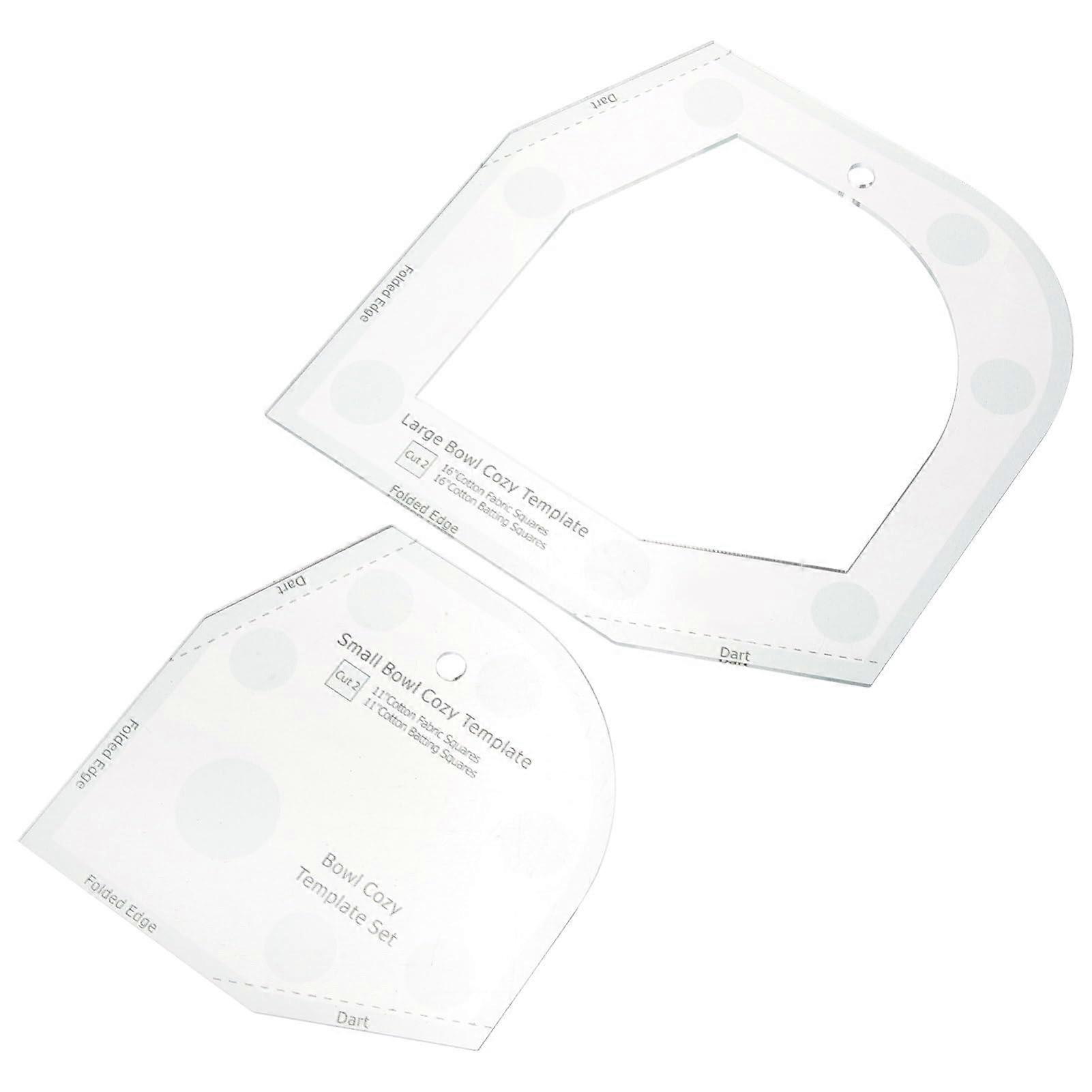 Quilting Template Ruler Acrylic Bowl Cozy Stencil for Patchwork Sewing and Easy Alignment