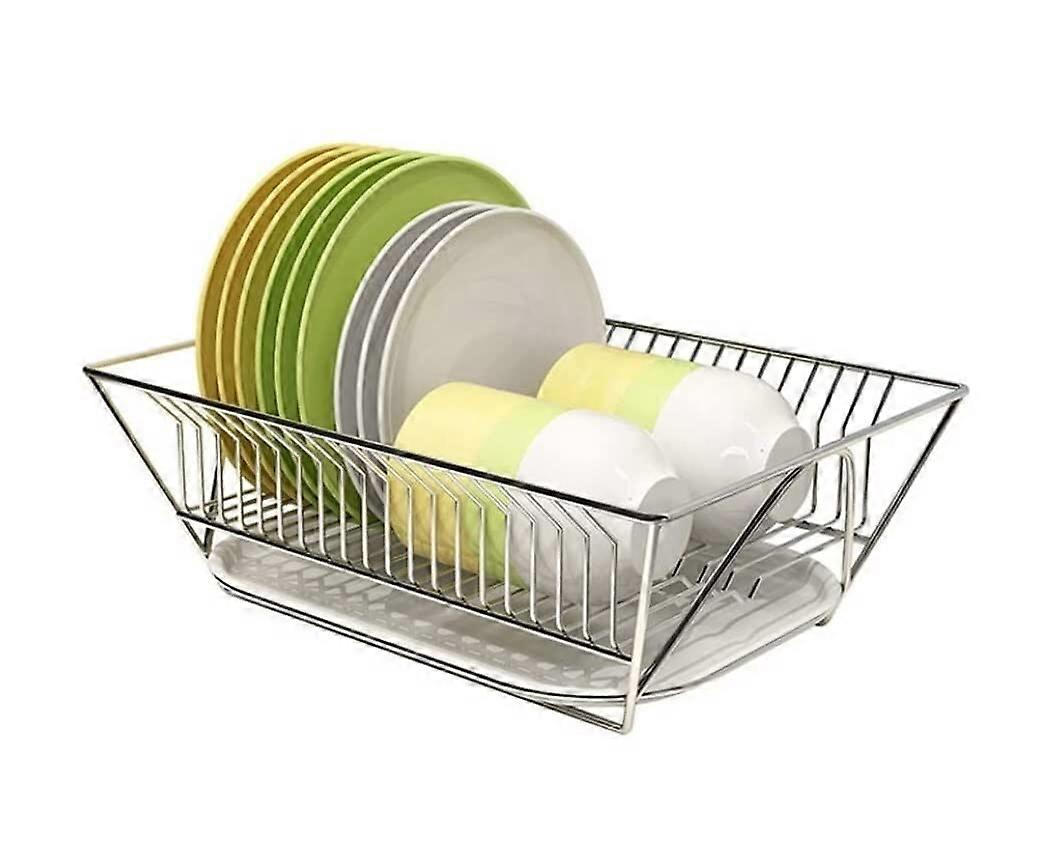 Stainless Steel Dish Drying Rack with Drain Board, Large Capacity RustResistant Kitchen Organizer