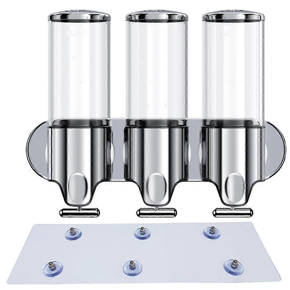 Wall Mounted Liquid Soap Dispenser 1500ml Large Capacity Transparent Window for Bathroom and Kitchen