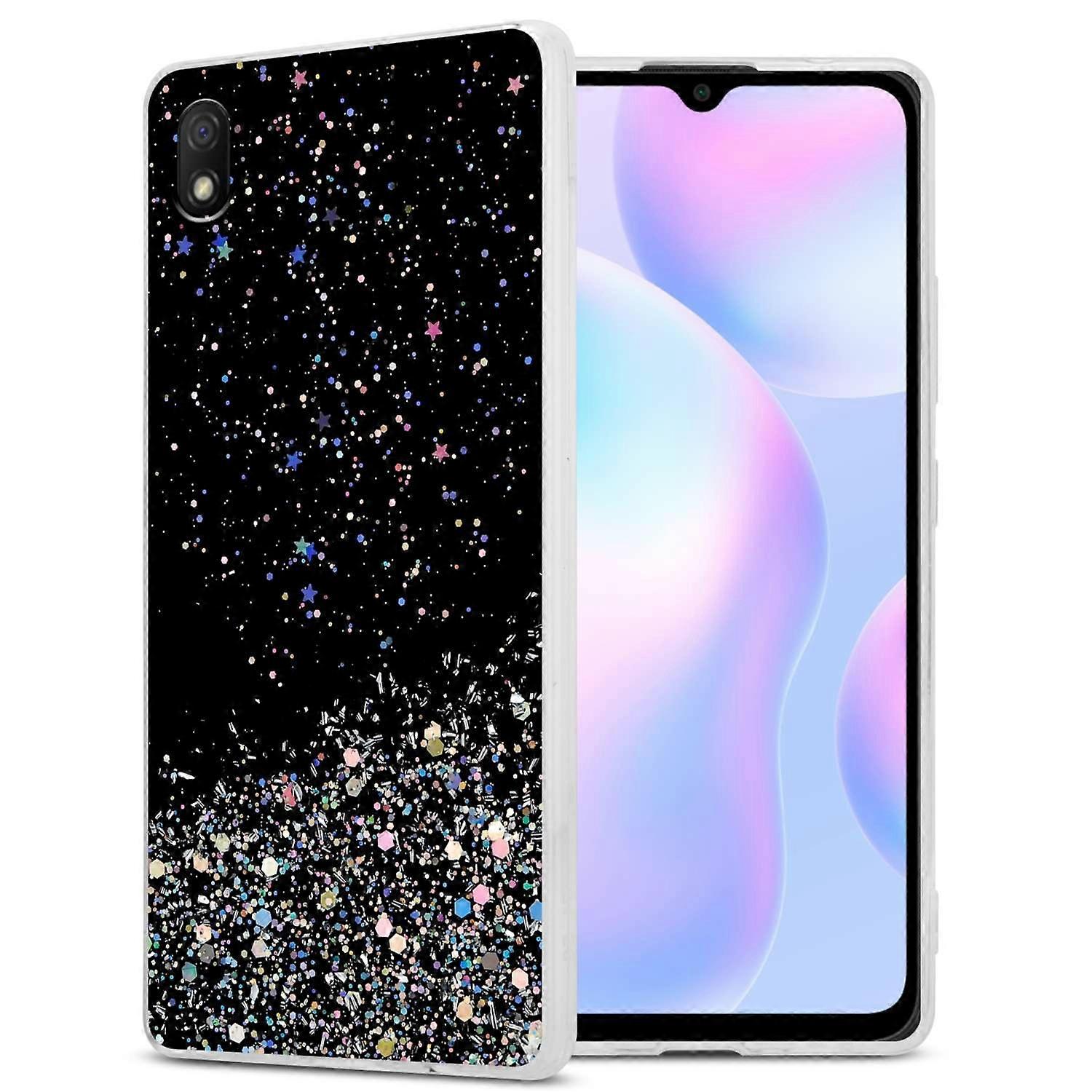 Case Xiaomi RedMi 9A / RedMi 9AT Protective Case TPU - Transparent with Glitter