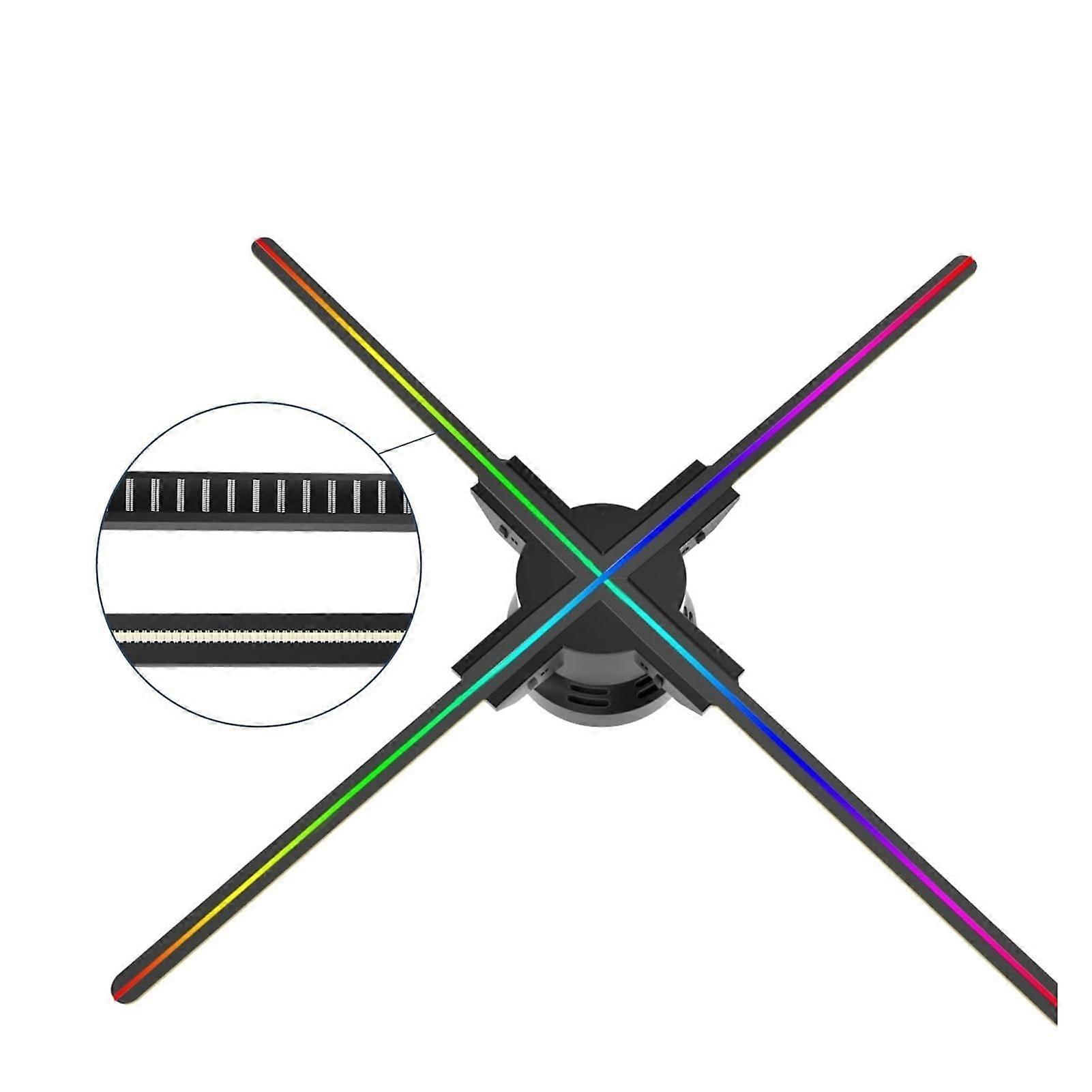 3D Hologram Fan Display 60CM with Floating Visuals, MultiUnit Splicing, Wireless Upload for Advertising