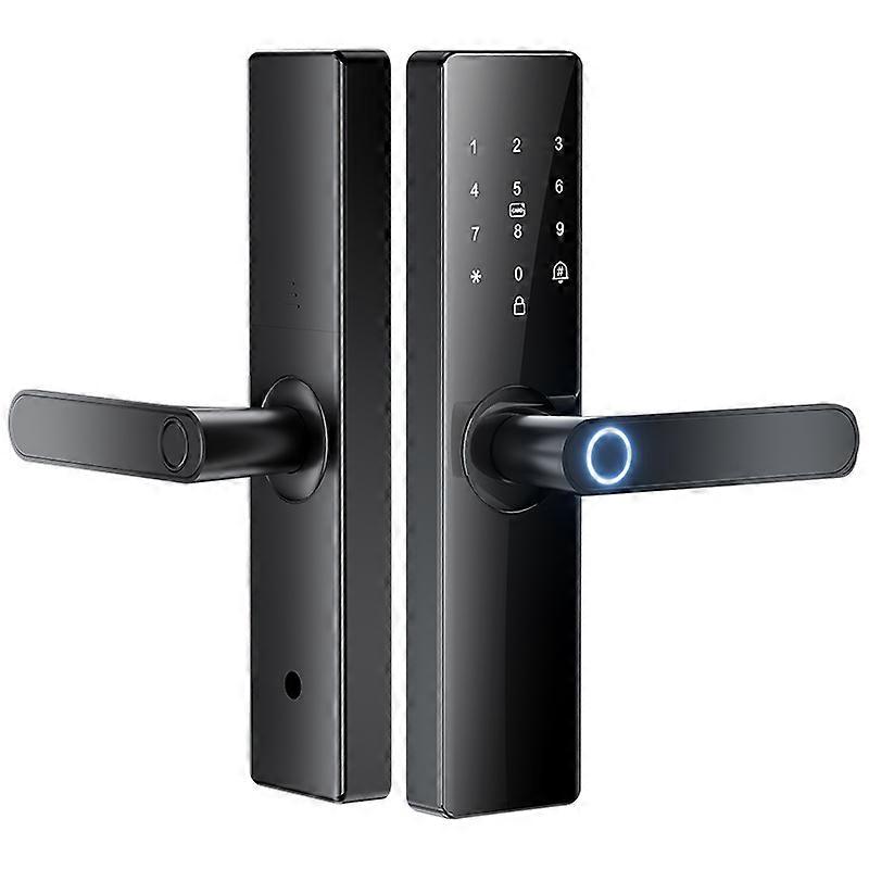Tuya Smart Electronic Door Lock Semi Automatic Fingerprint Password Lock for Home Security