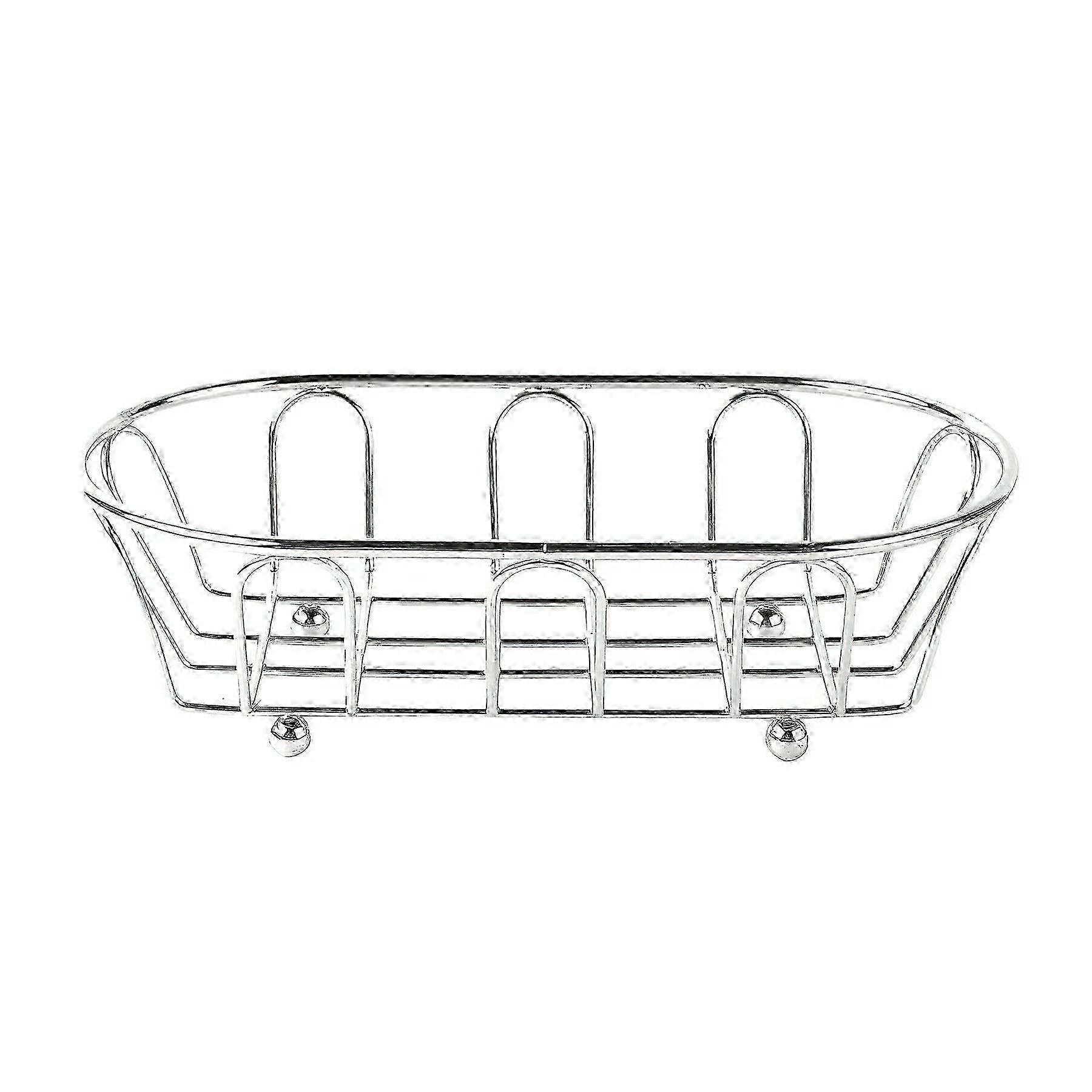 Chrome Oblong Metal Wire Basket for G.E.T. 4-22450 Servingware Collection