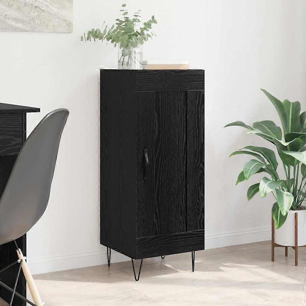 Sideboard Schwarz Eichen-Optik 34,5 x 34 x 90 cm