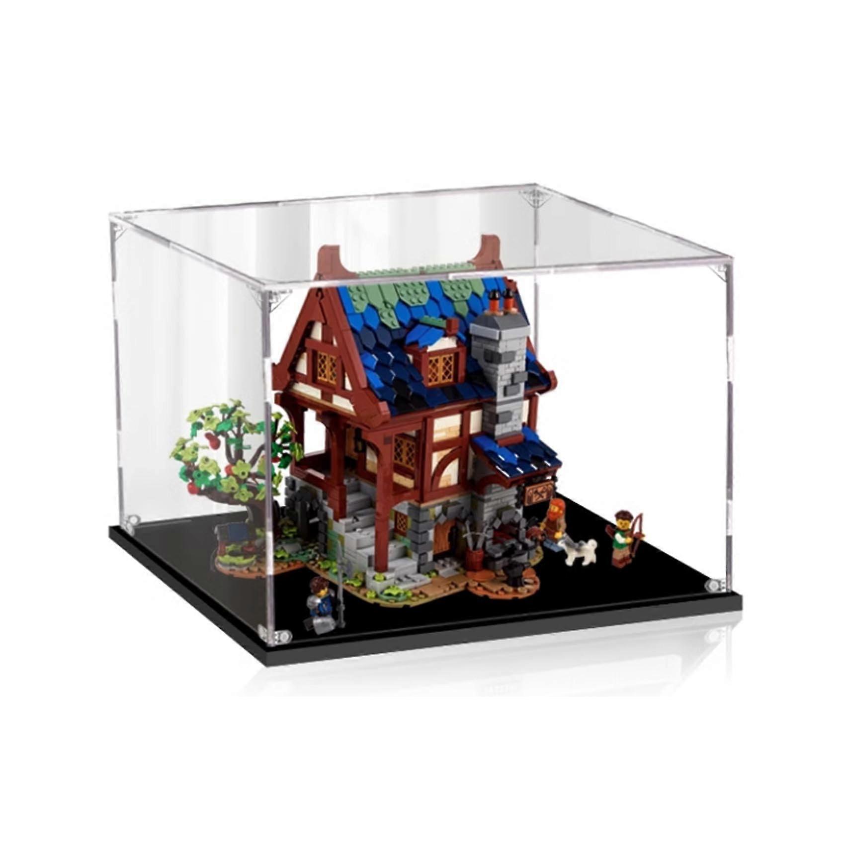 Dustproof Acrylic Display Case for  21325 Medieval Blacksmith , Clear Durable 3mm Panels