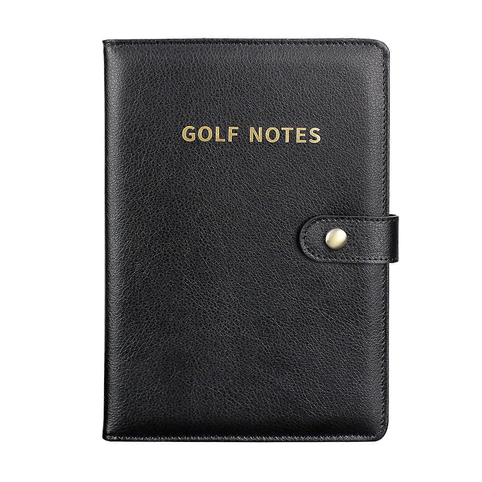 Golf Scorebook with MultiPage Sheets, Durable PU Cover, Compact Yardage Tracker for Tournaments