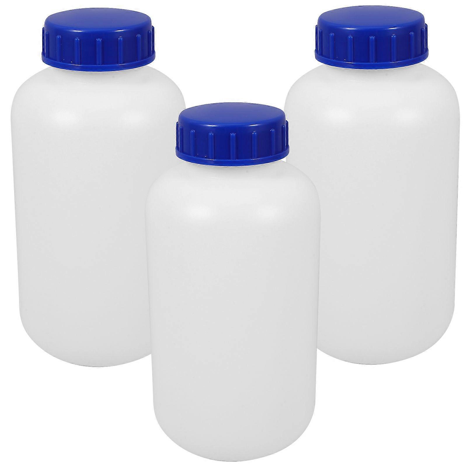 3pcs Reagent Bottles Empty Liquid Storage Bottles with Cap Refillable Sample Bottles(1L)