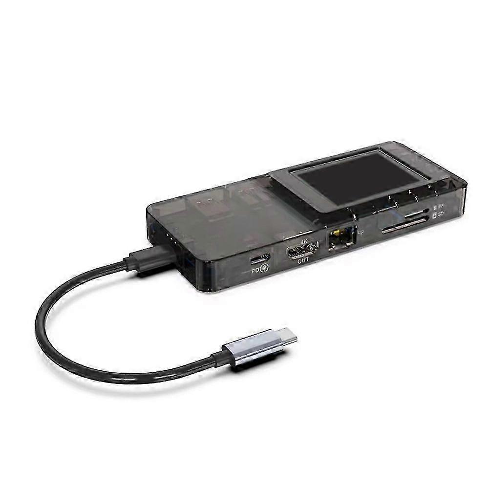 0108-D Typec L Stream Dec Visual Docking Station Network Port Docking Station Custom Button with Co