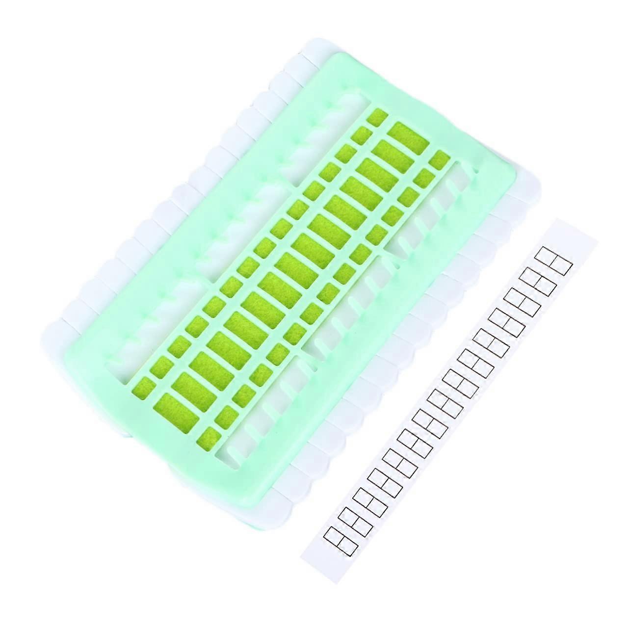 30Hole Cross Stitch Thread Organizer for Embroidery Floss Storage, Durable Plastic, Green
