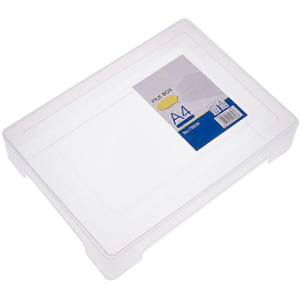 A4 File Box Transparent Plastic File Box Organizer for Office Use