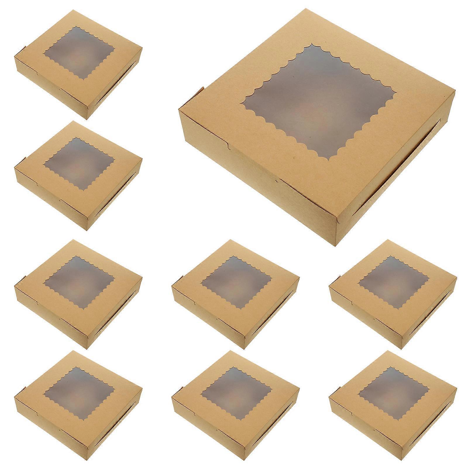 Baking Pie Boxes Pastry Cookie Boxes for Storage 12Pcs with Window