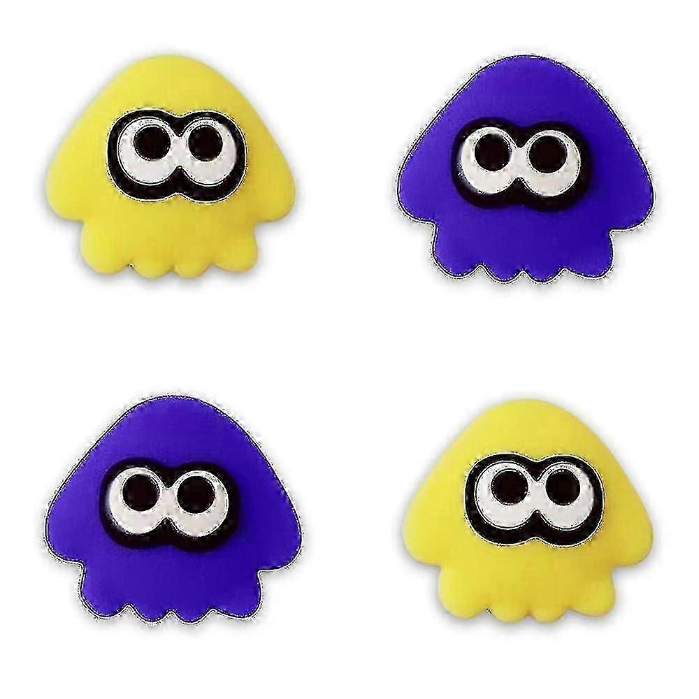 Silicone Thumb Grips for Joystick Caps, Cute Squid Design Compatible with Switch/OLED/Lite Controllers