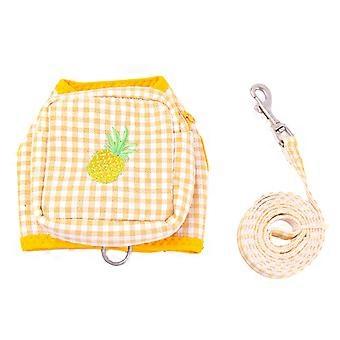 Dog Leash Lattice Pattern Detachable Vest Style Wear Resistant Pet Backpack Harness Puppy Supplies