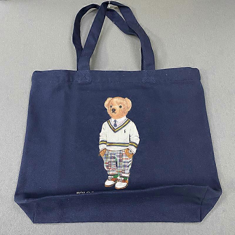 RL Bear Cartoon Print Tote Bag