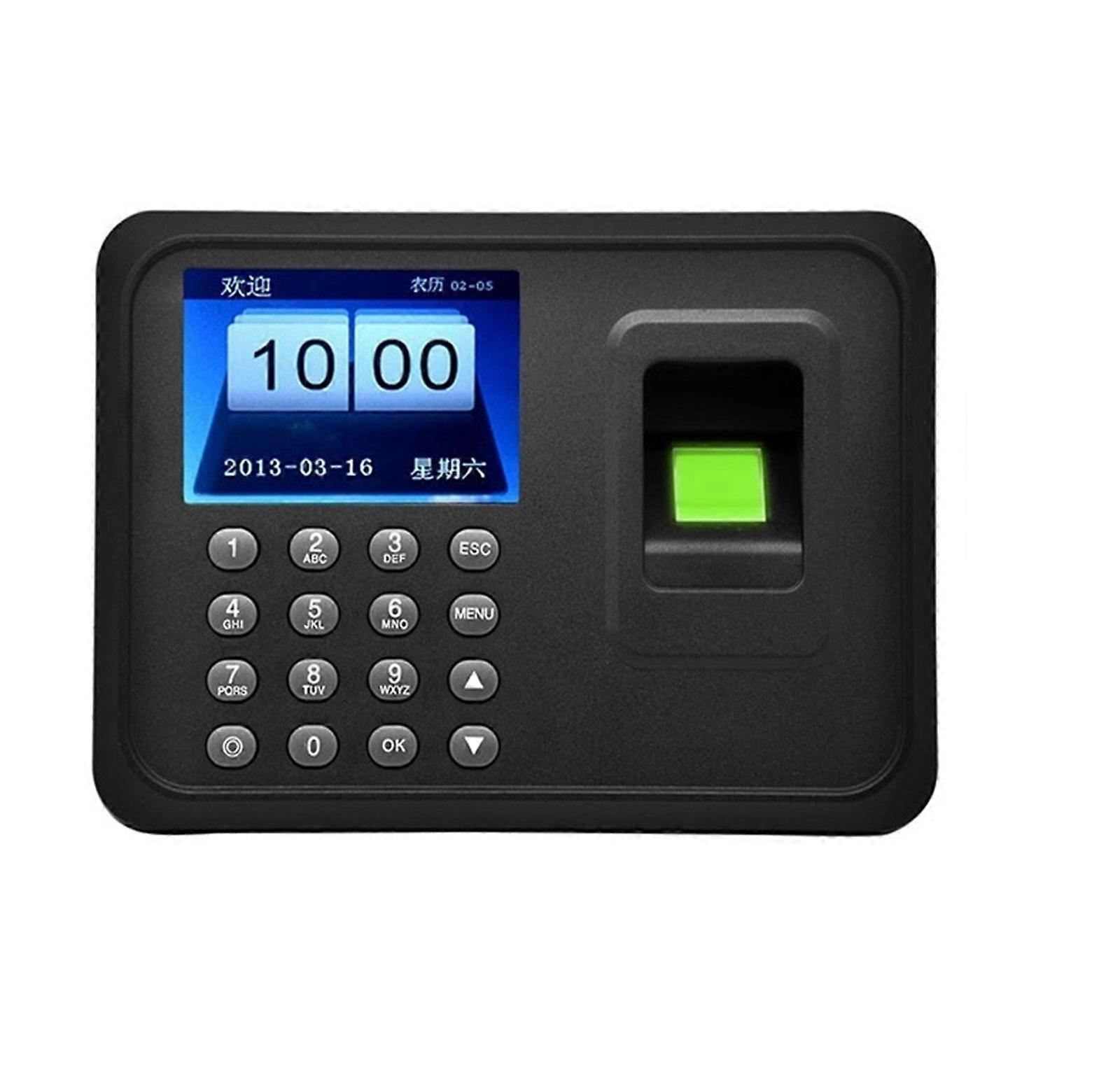 A6 Time Clock Attendance Machine: Password + Fingerprint, Multi-language, Smart Reports, Compatible with Standard Systems