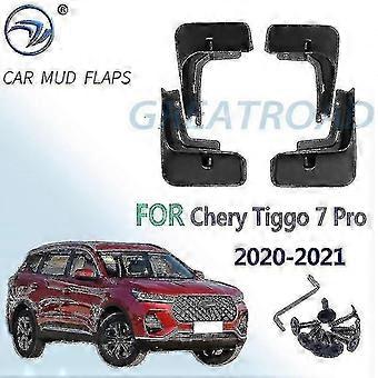 4 stk. til Chery Tiggo 7 Pro 2020 2022 Skvettlapper Skvettlapper Splash Skjerm Skjerminner Foran Bak Tilbehør Hjulstyling