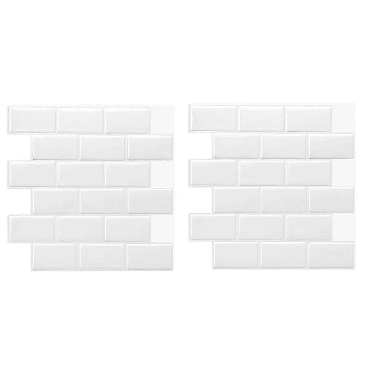 3D Texture Tile Sticker Backsplash Wallpaper for Kitchen Bathroom