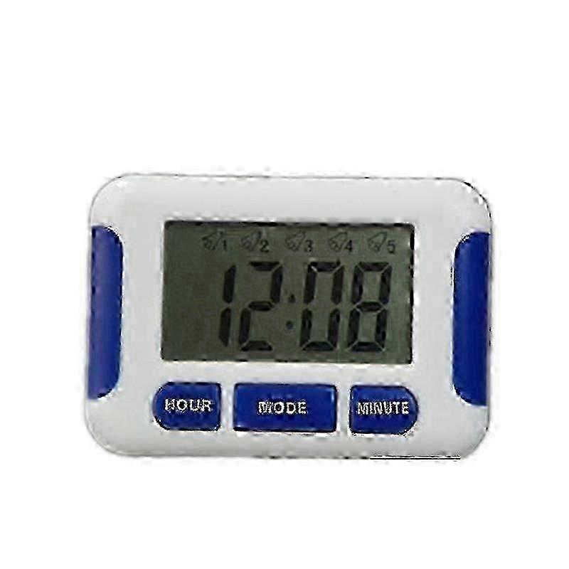 Pill Reminder Timer with Multiple Alarms for Medication Management, Blue