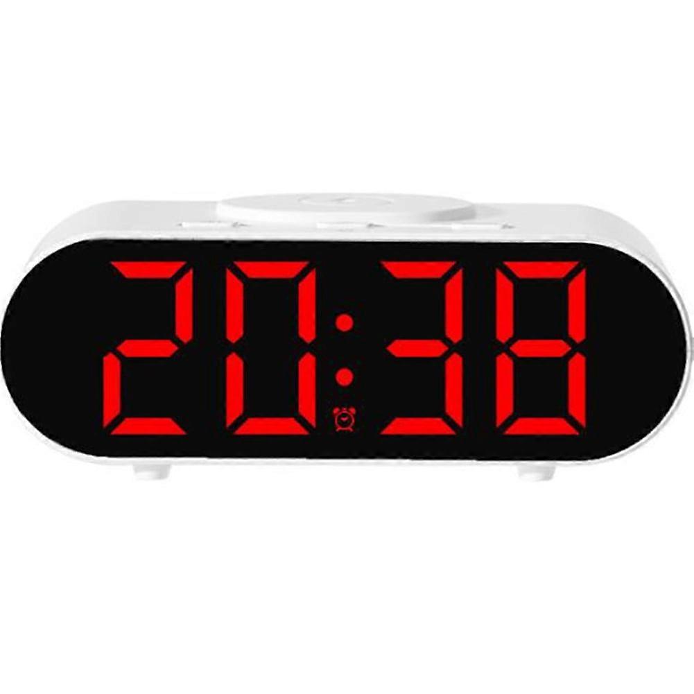 Functional Alarm Clock With Wireless Charging And Space Saving Features