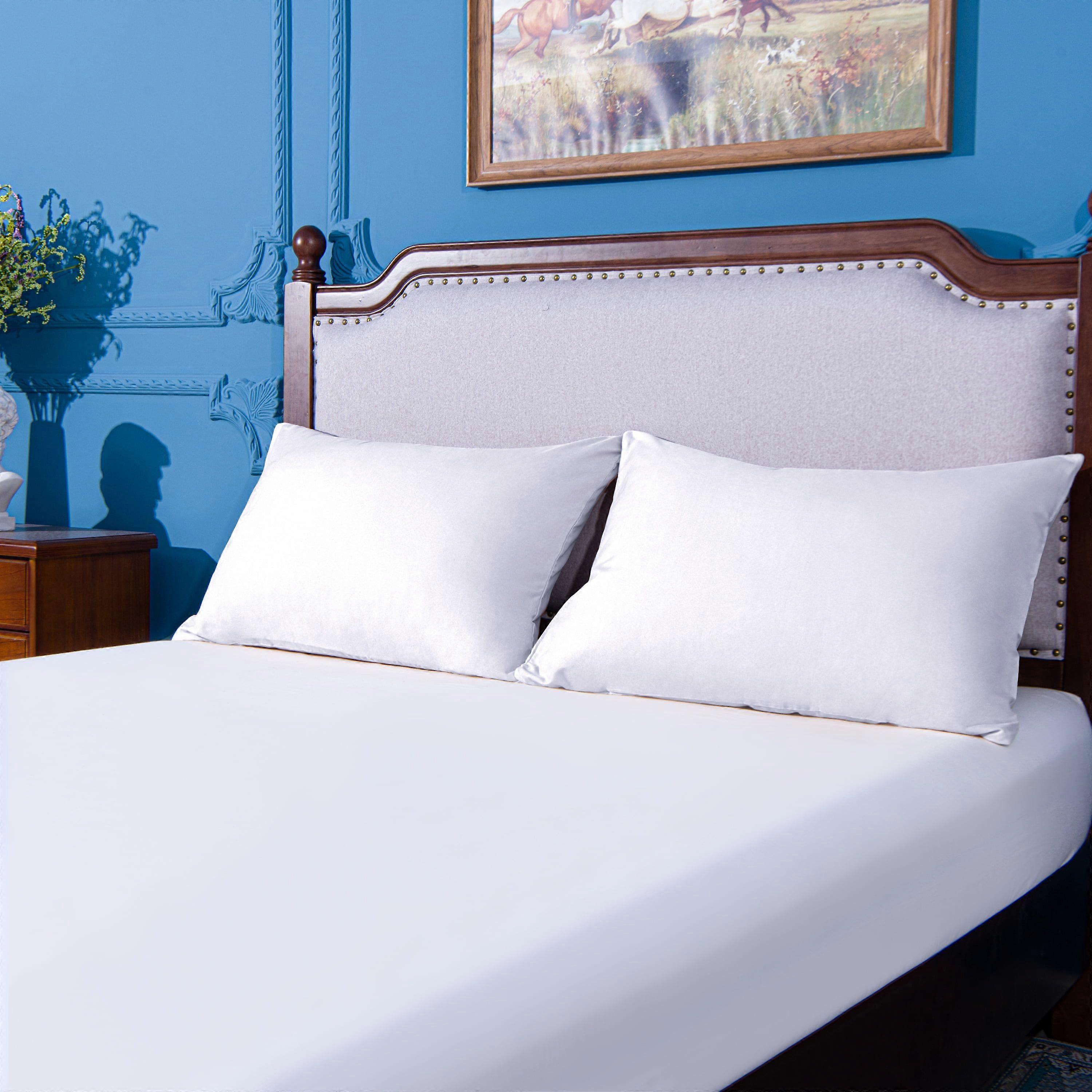 Microfiber Pillowcase set - 2 Pack - Envelope Closure Pillow Cases - King - White