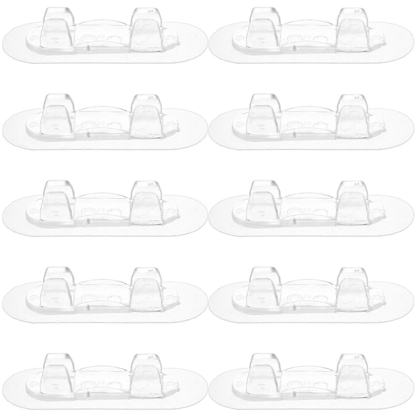 Desk Wire Management Acrylic Wire Organizer Solid Cable Holder 10Pcs