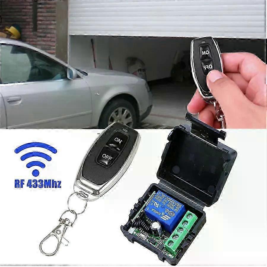 DC 12V Remote Control Smart Switch Universal RF 433MHz Gate Garage Door Led Lighting Asking Code Relay Receiver Mini Module 10A