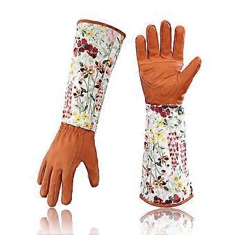 SHETA tuinhandschoenen voor dames en heren, lange mouwen, doornbestendige tuinhandschoenen met onderarmbescherming