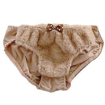 Women Girls Cartoon Bear Plush Bra Pumpkin Shorts Panty Winter Furry Padded Tube Top Underwear Anime Lingerie Intimate single underwear