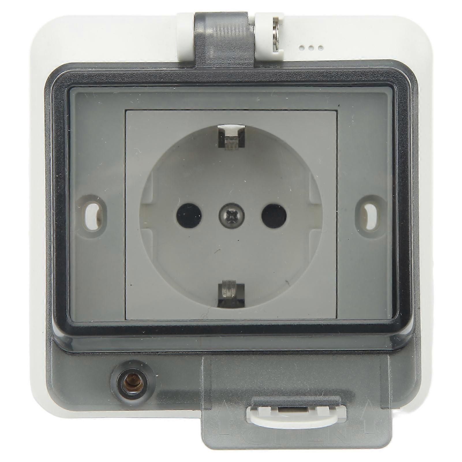 Standard IP66 Waterproof Wall Outlet Wall Mounted Concealed Plug Adapter Socket with PC Shell  16A