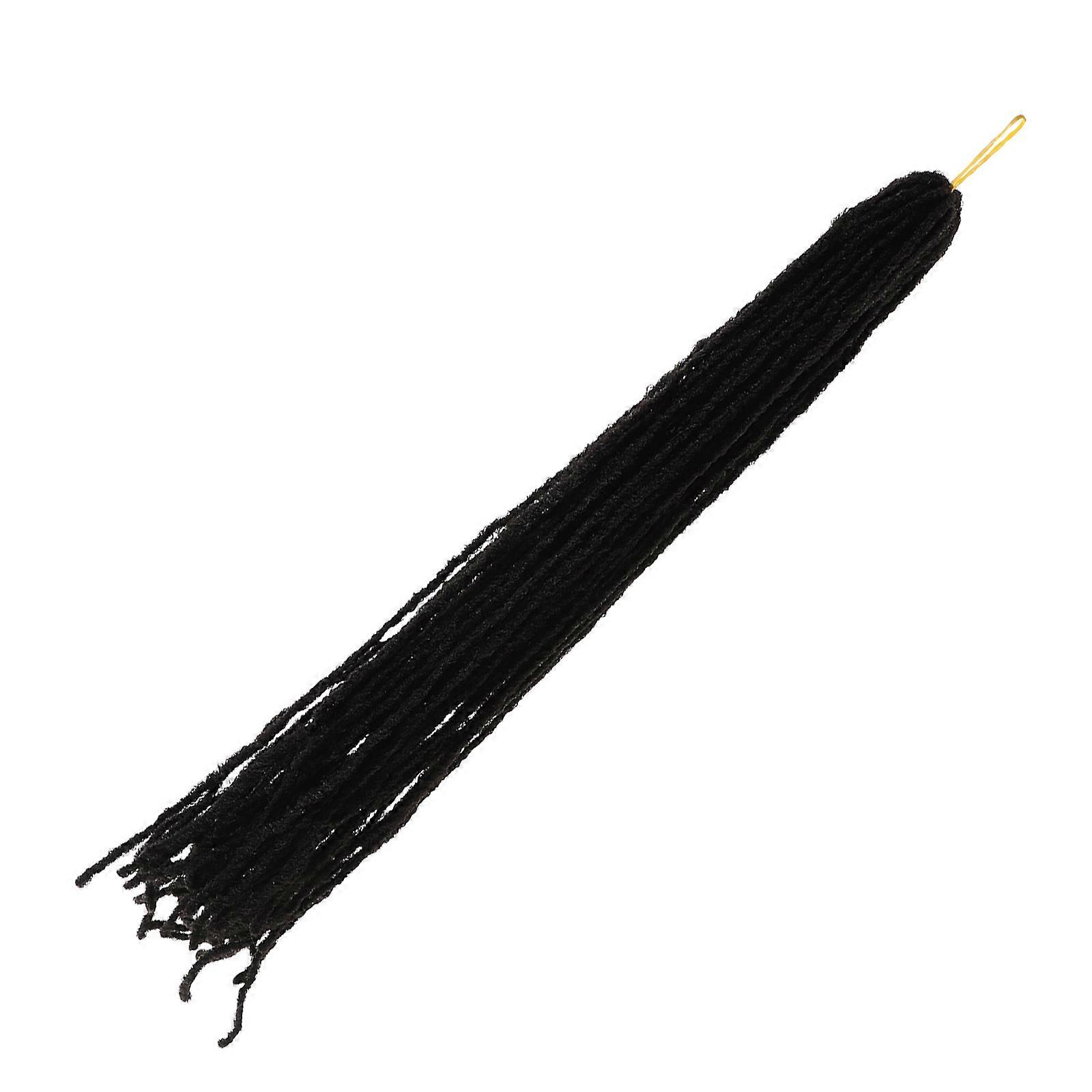 Extensions de dreadlocks synthétiques décoratives, couleur noire