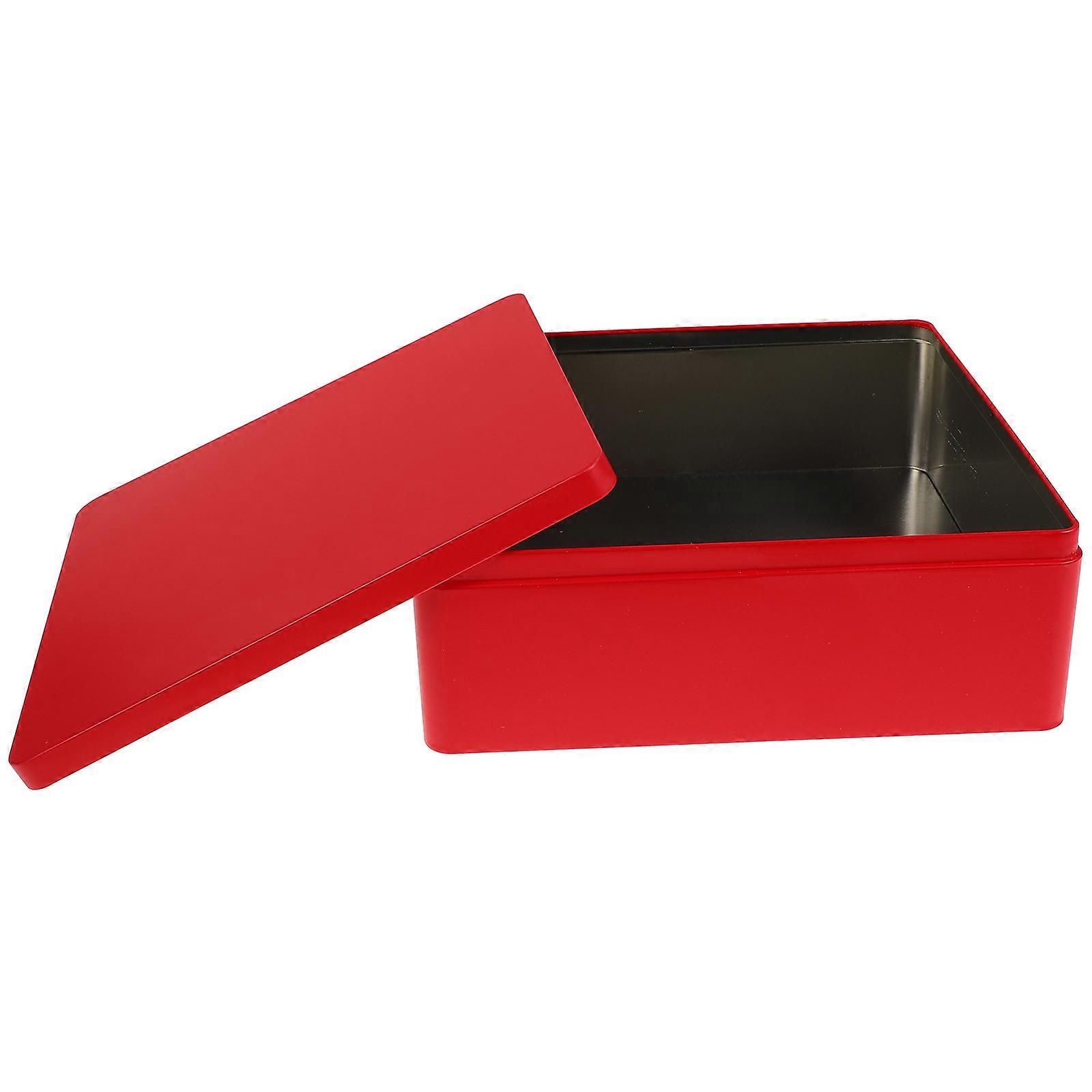Empty Square Candy Tin Classic Decorative Tinplate Box Reusable Candy Cookie And Nut Serving Case Container Tea Cake Case