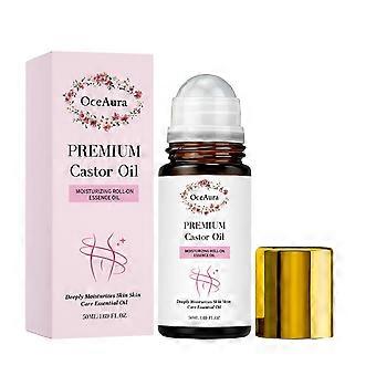 Premium Castor Oil Roll-On, 50ml Moisturizing Massage Oil