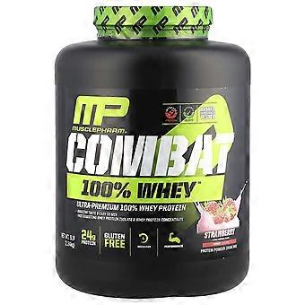 MusclePharm, Combat 100% Whey™ Eiwitpoeder, Aardbei, 5 lb (2,24 kg)