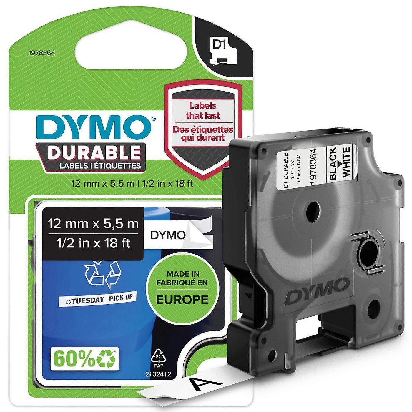 D1 Durable Labels, Black On