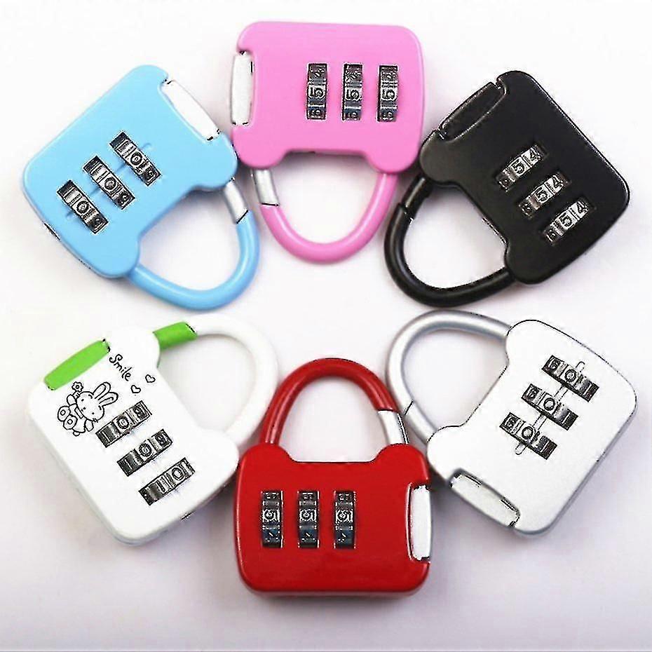 1pc 3 Digit Code Combination Password Lock Safety Lock Zinc Lock Backpackaespa