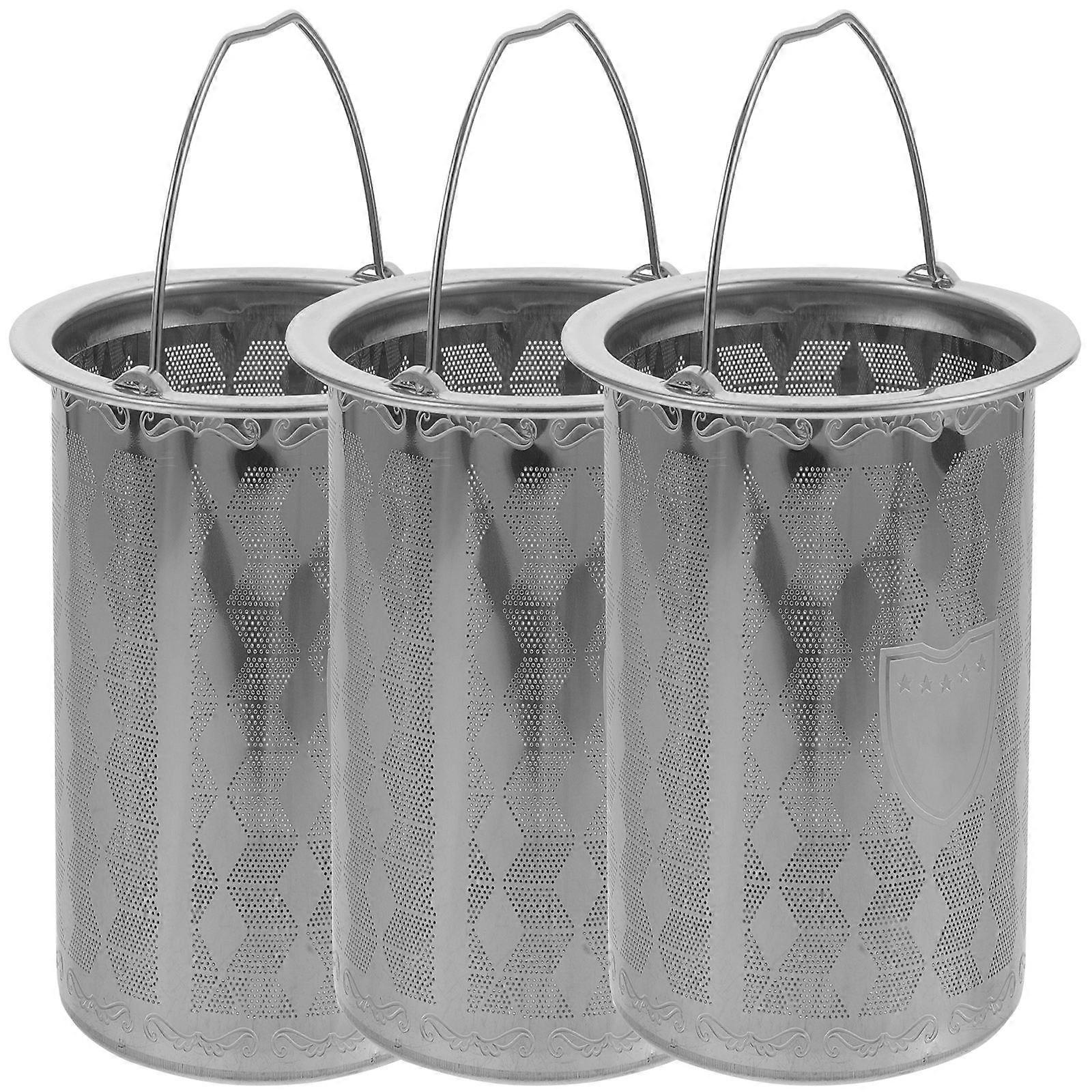 3Pcs Stainless Tea Strainer Insert Tea Infuser Tea Pot Accessories Tea Filter Mesh
