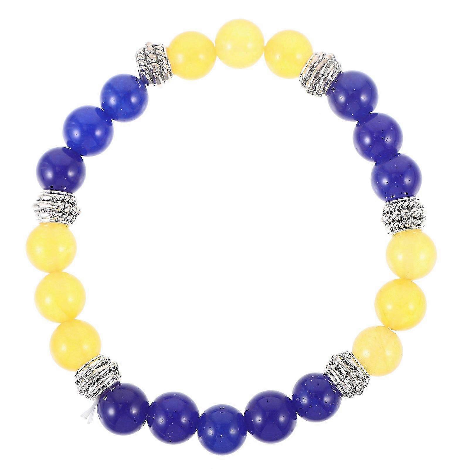 Natural Stone Beaded Bracelets Adjustable Bracelet for Praying 1 String