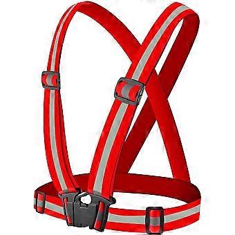 High Visibility Reflective Harness Vest – Adjustable One Size Fits Most, 360° Super Bright Safety Gear for Running, Cycling, Work & Roadside Emergen