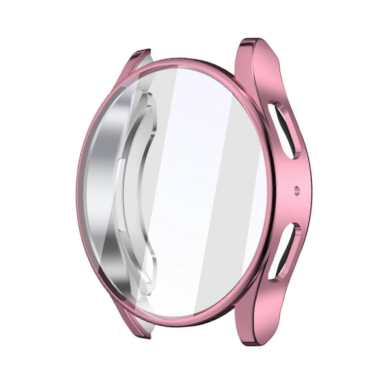 For Samsung Galaxy Watch 7 40mm Full Cover TPU Electroplated Smart Case Protective Cover Pink