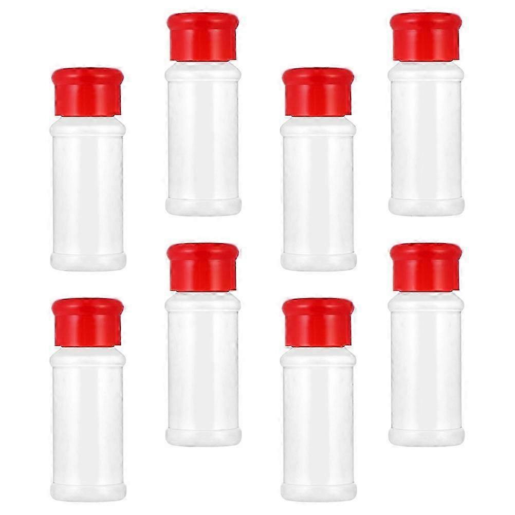 Multipurpose Condiment Bottles Plastic Pepper Shakers for Kitchen Use 8Pcs