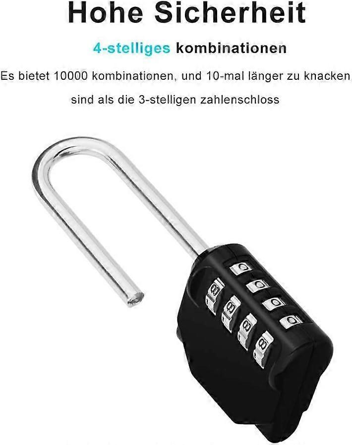 Numbers Padlock Long Shackle. Large combination locks. 4-digit lock, numerical