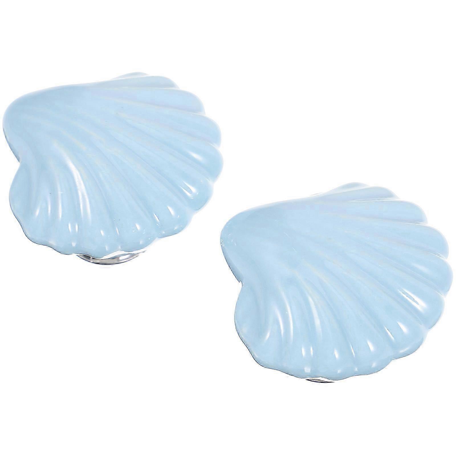 Ceramic Shell Knobs 2Pcs for Home & Interior Design