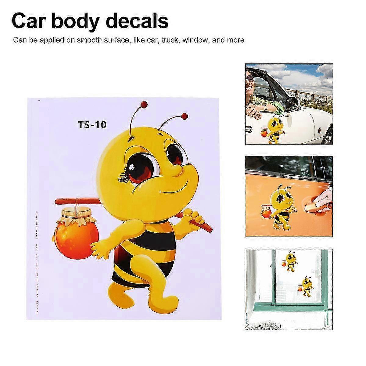Car Decals Universal Bee Pattern Decorative Car Sticker 3Pcs compatible with Decoration