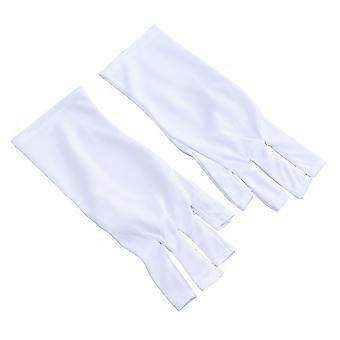 Uv Shield Gloves Manicure Glove for Uv Gel Protection 1Pair White